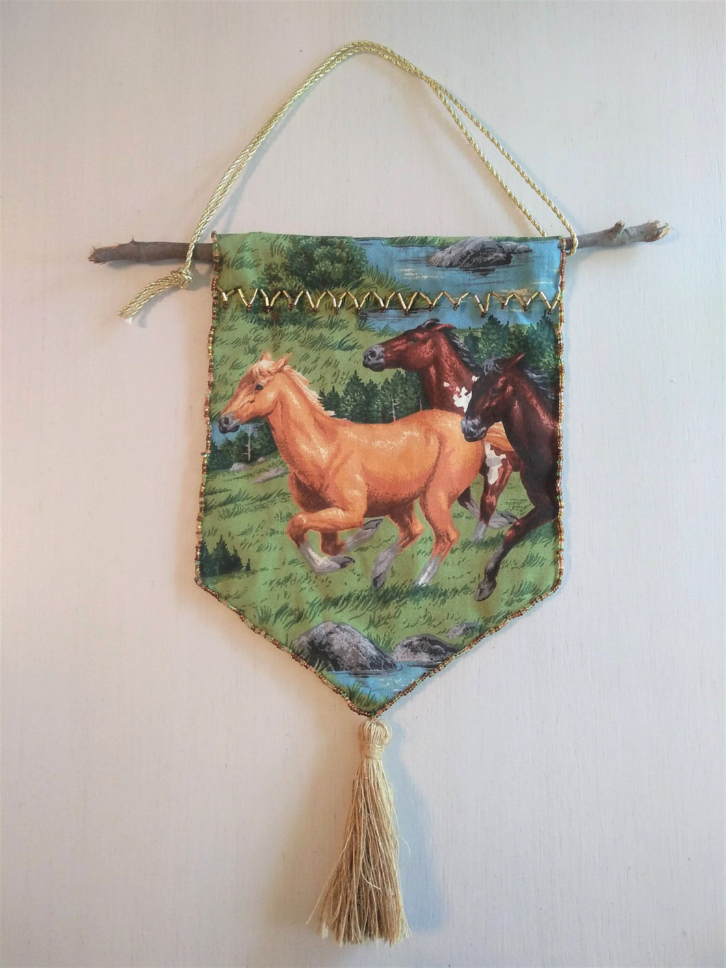 Beaded Horse Tapestry Home Wall Decor