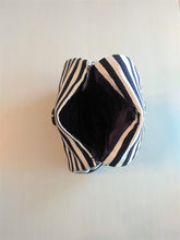 Load image into Gallery viewer, Sailor Belt Pouch Cotton Navy Blue Nautical Stripes
