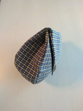 Load image into Gallery viewer, Renaissance Belt Pouch, Blue White and Tan Plaid
